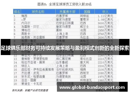 足球俱乐部财务可持续发展策略与盈利模式创新的全新探索 足球俱乐部财务可持续发展策略与盈利模式创新的全新探索